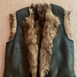 Ralph Lauren Black Label Shearling Vest Two-Sided